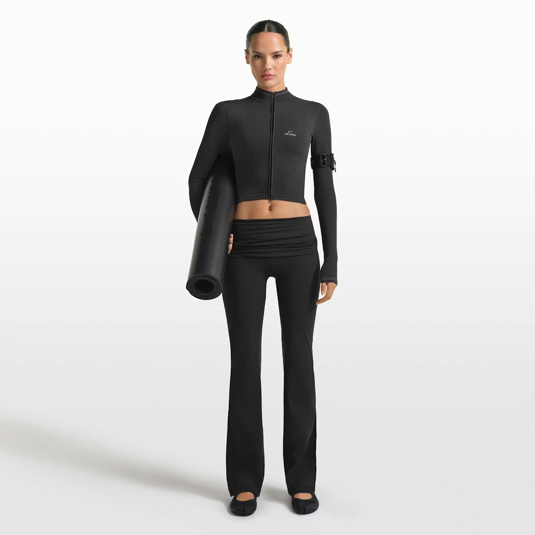 Matte Foldover Slim Flare Legging