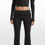 Matte Foldover Slim Flare Legging