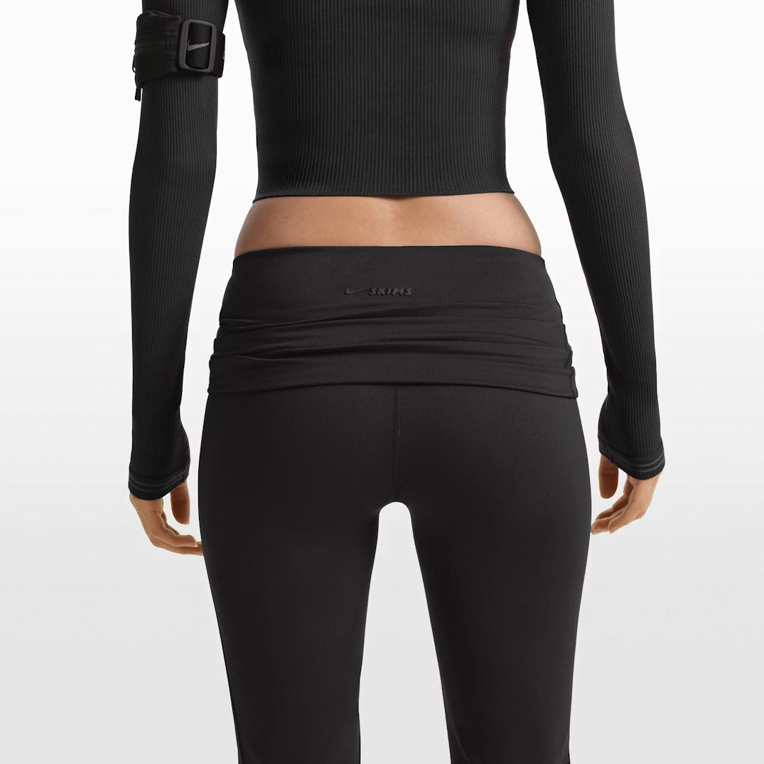 Matte Foldover Slim Flare Legging