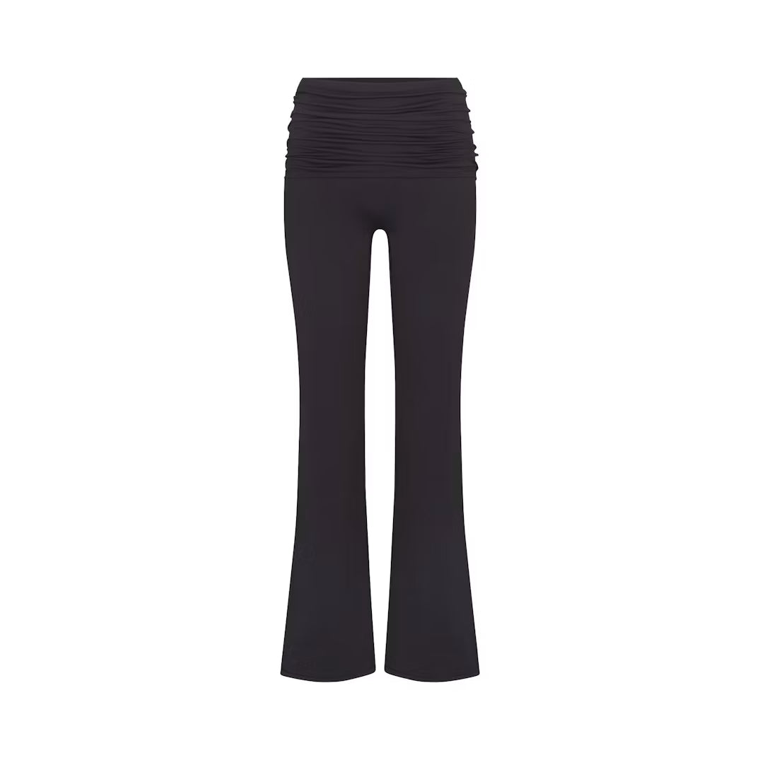 Matte Foldover Slim Flare Legging