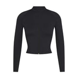 Matte Mock Neck Full Zip Jacket