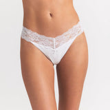 Lightweight Cotton Wide Lace Thong