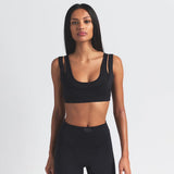Matte Double Strap Scoop Bra