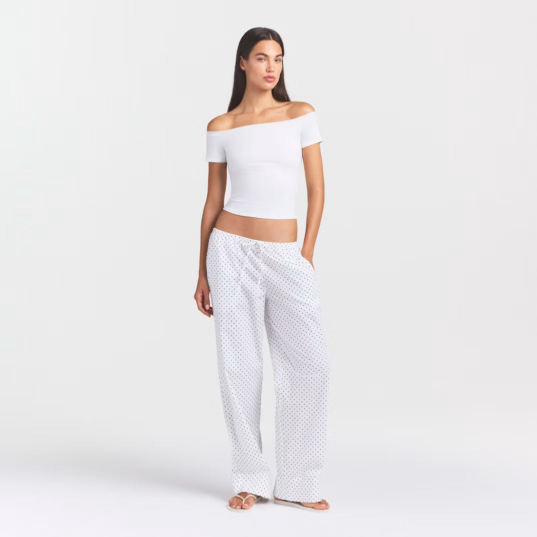 Cotton Jersey Off the Shoulder Top