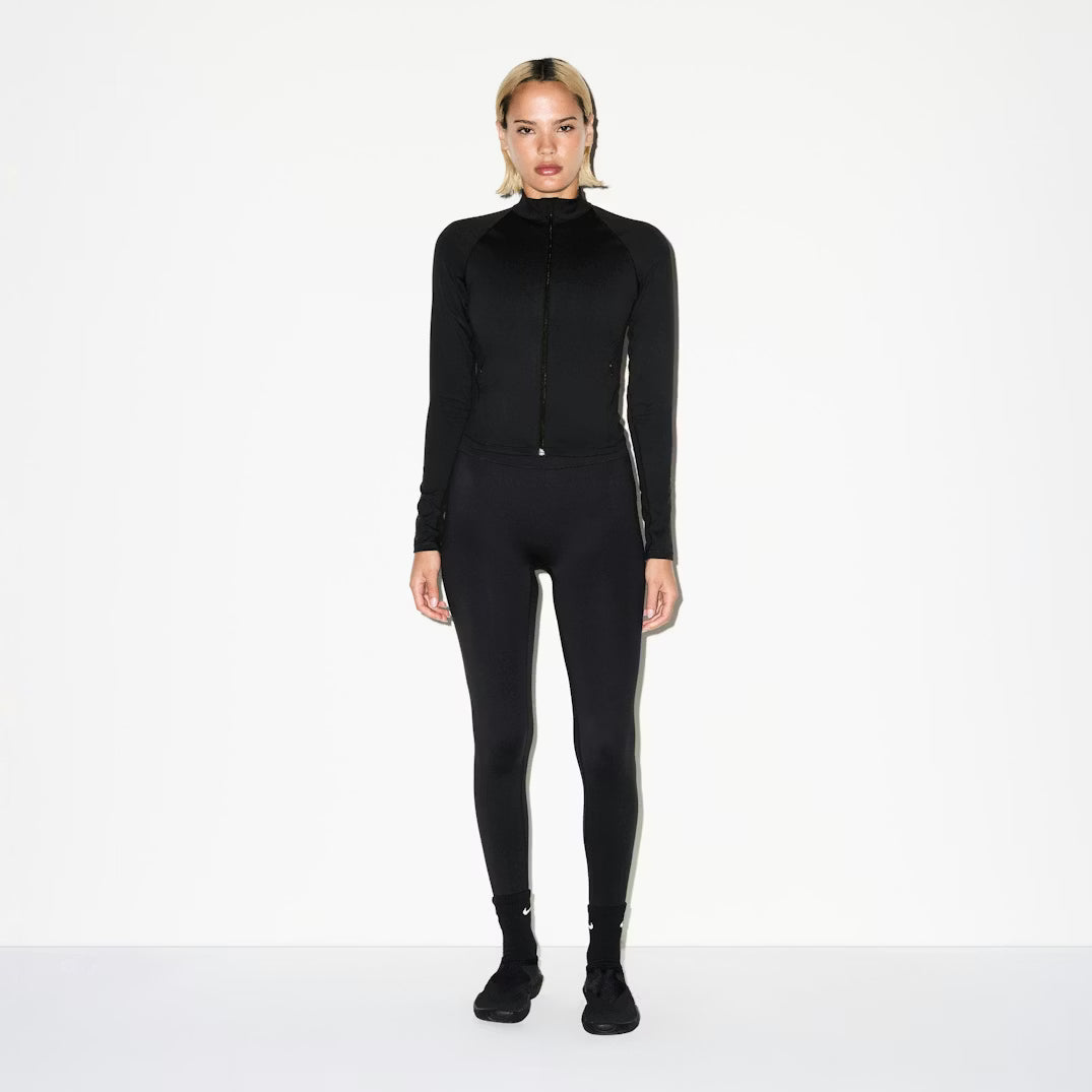 Matte Mock Neck Full Zip Jacket